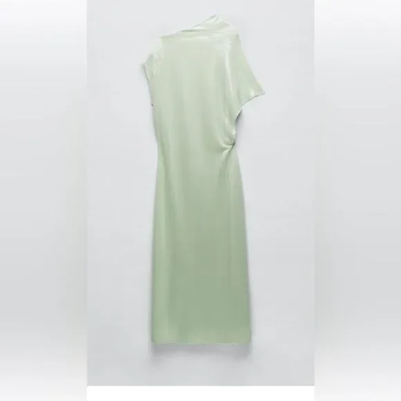 ZARA SEQUIN ASYMMETRIC KNIT DRESS LIMITED EDITION Maxi Formal - Picture 5 of 11